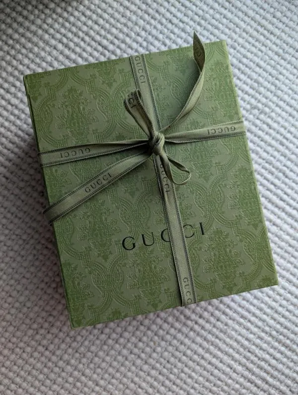 Geantă de umăr Gucci | Alb, Dungi, Piele naturală - Image 9