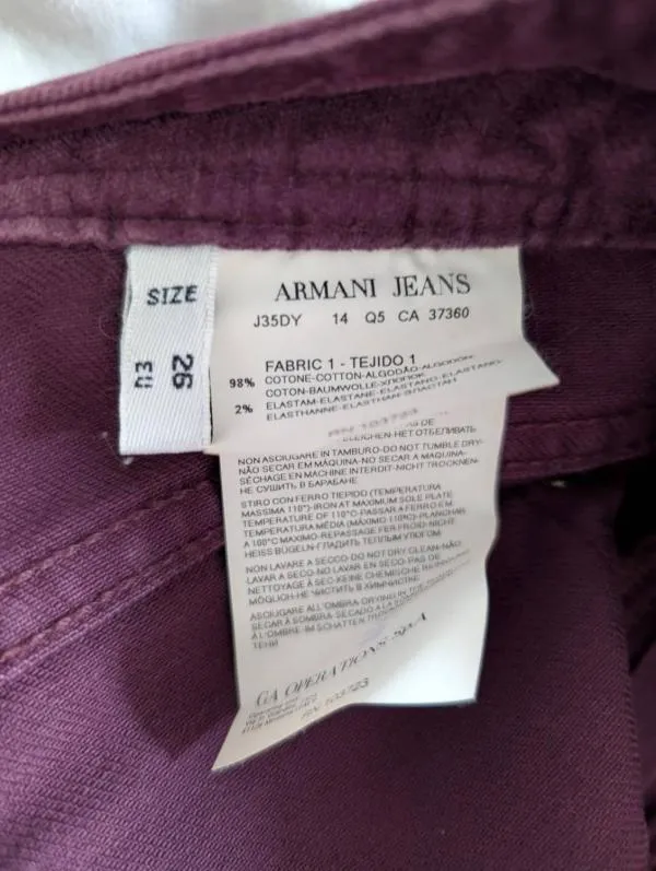 Pantaloni Armani Jeans S-M | Mov, Lungi, Talie medie, Skinny fit, Denim - Image 11