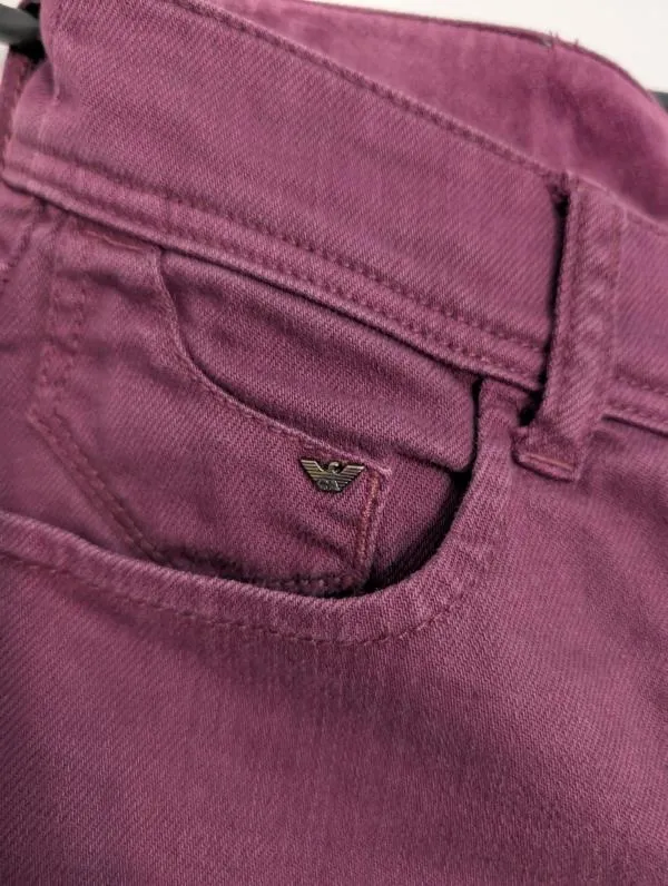 Pantaloni Armani Jeans S-M | Mov, Lungi, Talie medie, Skinny fit, Denim - Image 4