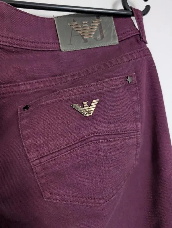 Pantaloni Armani Jeans S-M | Mov, Lungi, Talie medie, Skinny fit, Denim - Image 6