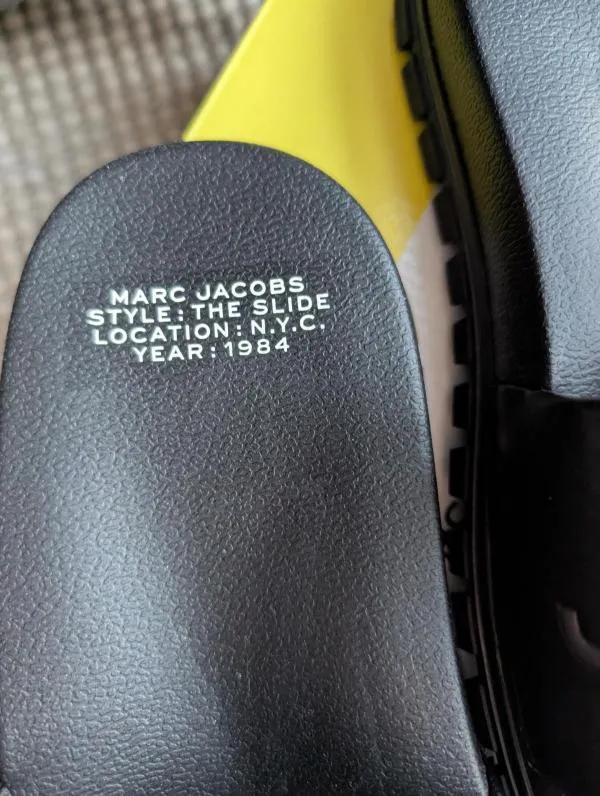 Șlapi Marc Jacobs EU 38 | Negru, Logo, Piele naturală - Image 11