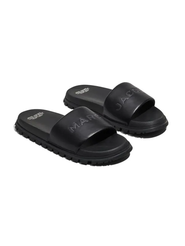 Șlapi Marc Jacobs EU 38 | Negru, Logo, Piele naturală