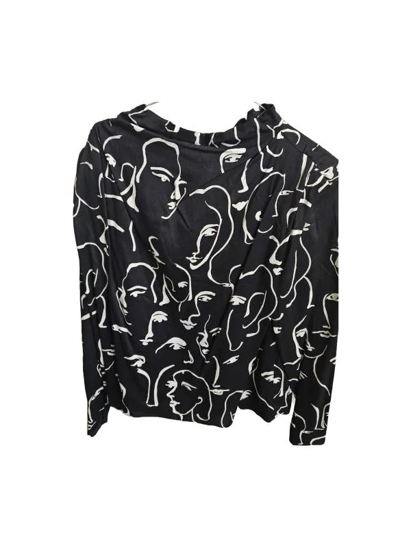 Cămașă Zara S | Negru, Normal, Mânecă lungă, Vâscoză