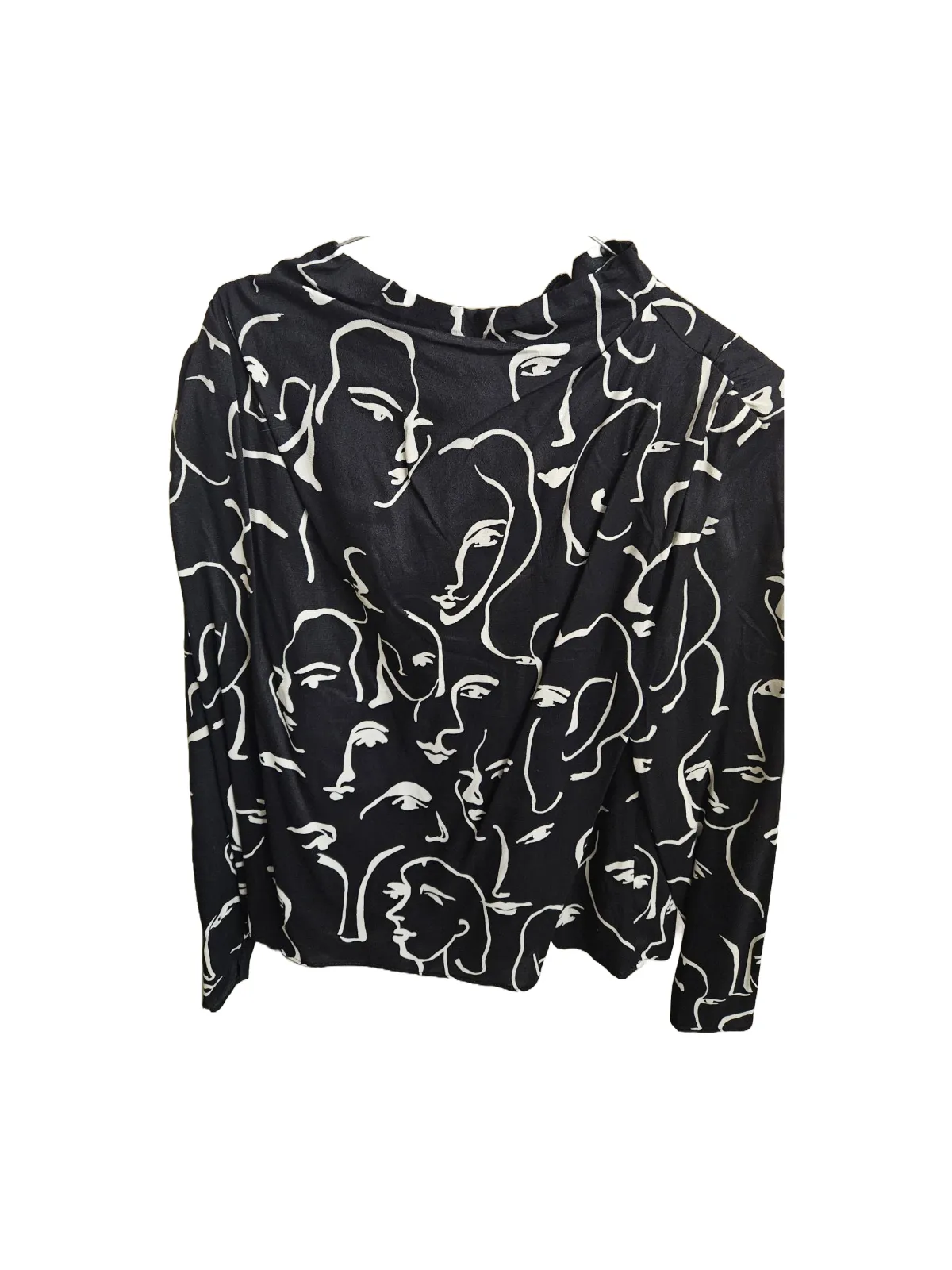 Cămașă Zara S | Negru, Normal, Mânecă lungă, Vâscoză