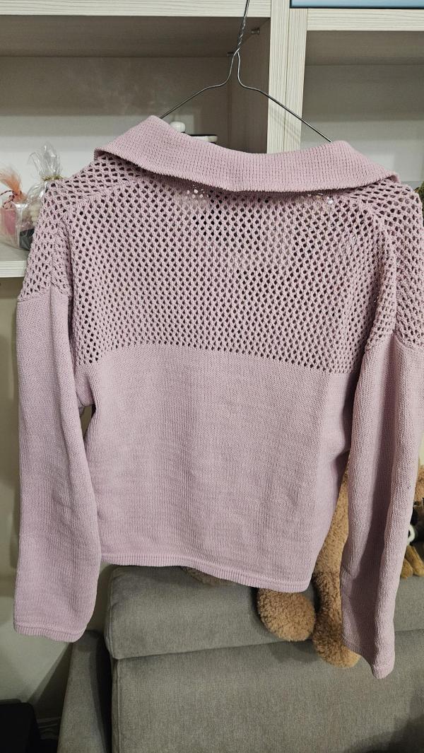 Bluză Zara S | Roz, Normal, Mânecă lungă, Poliester - Image 3