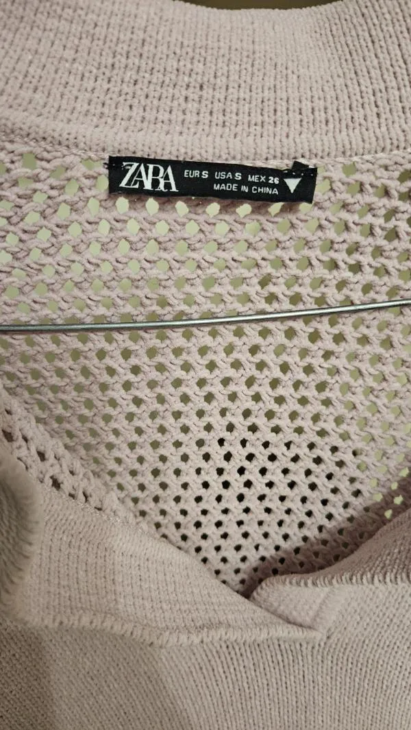 Bluză Zara S | Roz, Normal, Mânecă lungă, Poliester - Image 4
