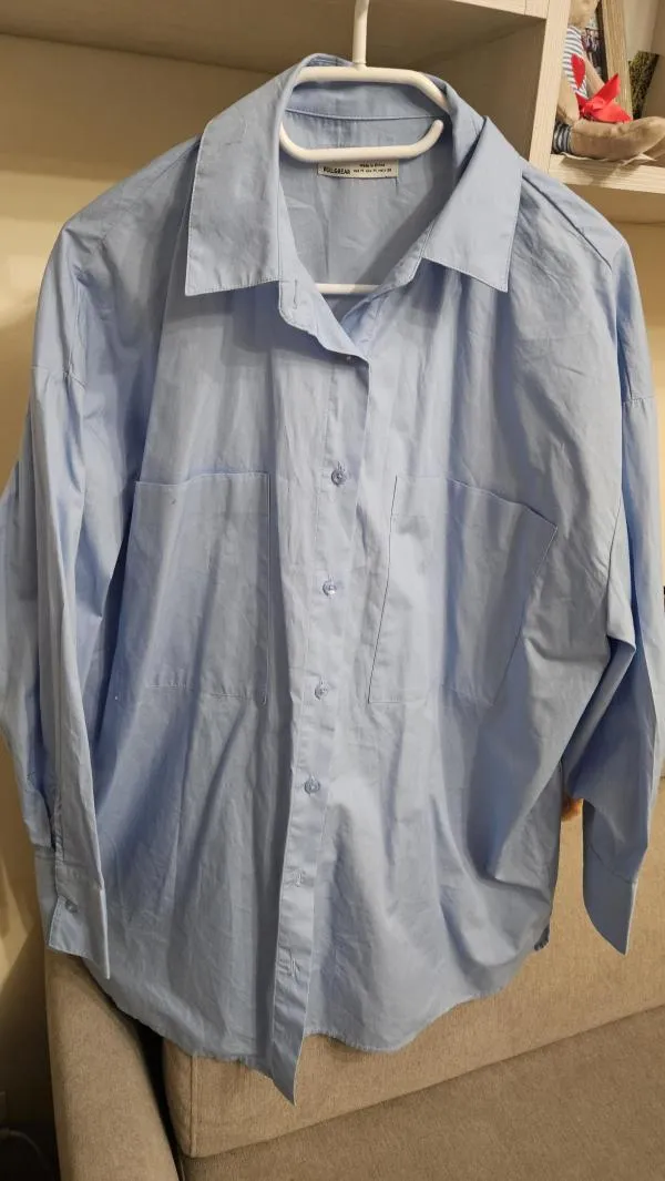 Cămașă Pull&Bear M | Bleu, Normal, Mânecă lungă, Bumbac - Image 2
