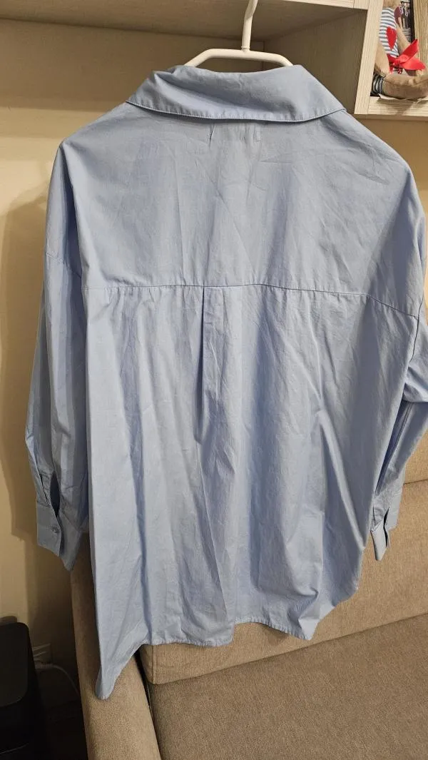 Cămașă Pull&Bear M | Bleu, Normal, Mânecă lungă, Bumbac - Image 3