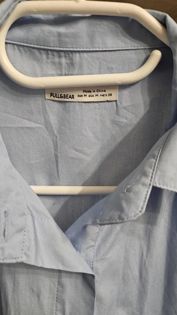 Cămașă Pull&Bear M | Bleu, Normal, Mânecă lungă, Bumbac - Image 4
