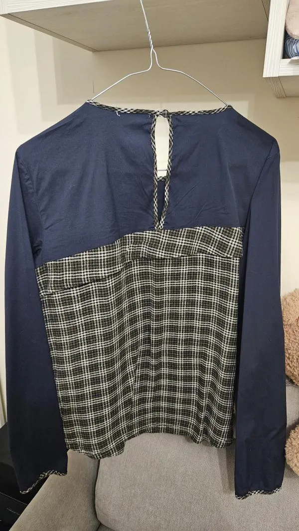 Bluză Zara S | Bleumarin, Normal, Bumbac - Image 3