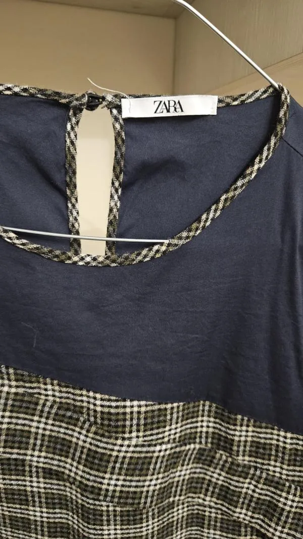 Bluză Zara S | Bleumarin, Normal, Bumbac - Image 4