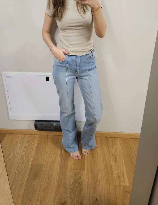 Blugi Raere by Lorena Rae S | Bleu, Lungi, Talie înaltă, Tall, Bumbac - Image 11