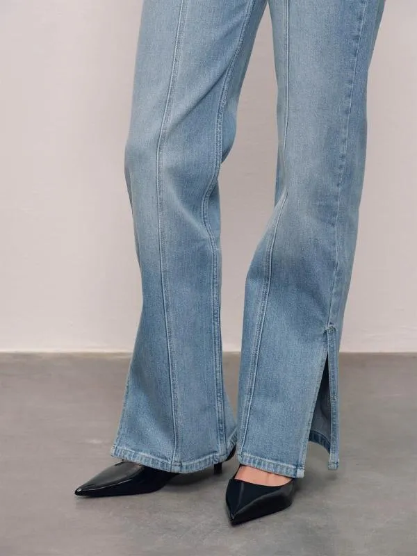 Blugi Raere by Lorena Rae S | Bleu, Lungi, Talie înaltă, Tall, Bumbac - Image 4