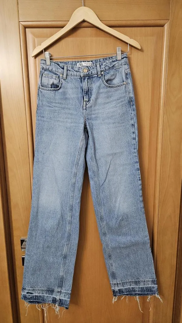 Blugi Zara EU 34 | Bleu, Lungi, Talie înaltă, Bumbac - Image 2