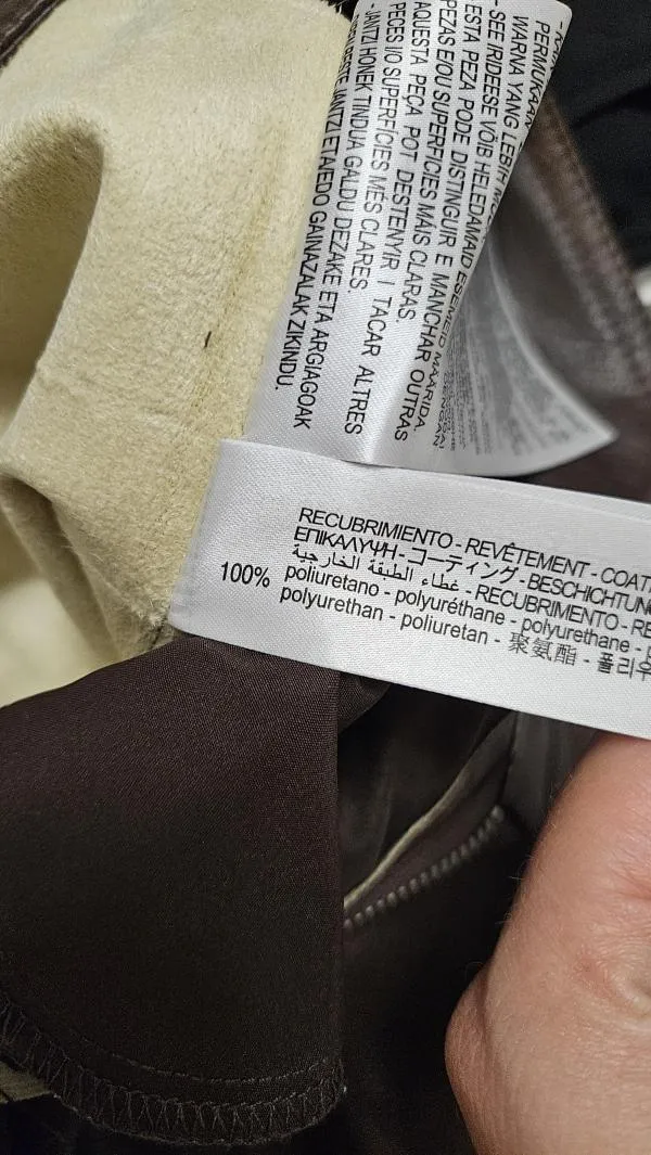 Pantaloni Zara EU 34 | Maro, Lungi, Talie medie, Clasici  Casual, Poliuretan - Image 8