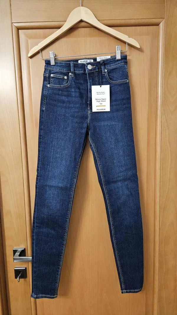 Blugi Zara EU 36 | Bleumarin, Lungi, Talie înaltă, Skinny fit, Bumbac - Image 2
