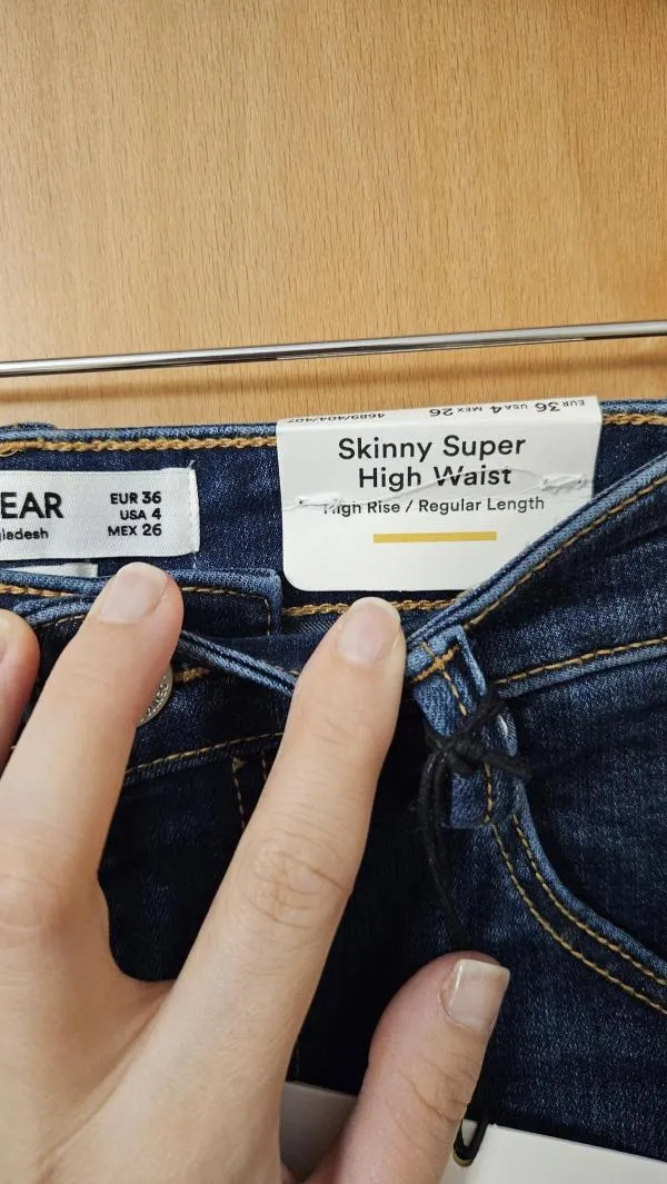 Blugi Zara EU 36 | Bleumarin, Lungi, Talie înaltă, Skinny fit, Bumbac - Image 4
