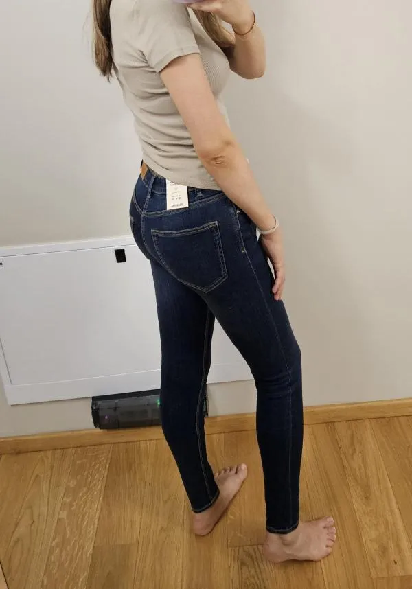 Blugi Zara EU 36 | Bleumarin, Lungi, Talie înaltă, Skinny fit, Bumbac - Image 7