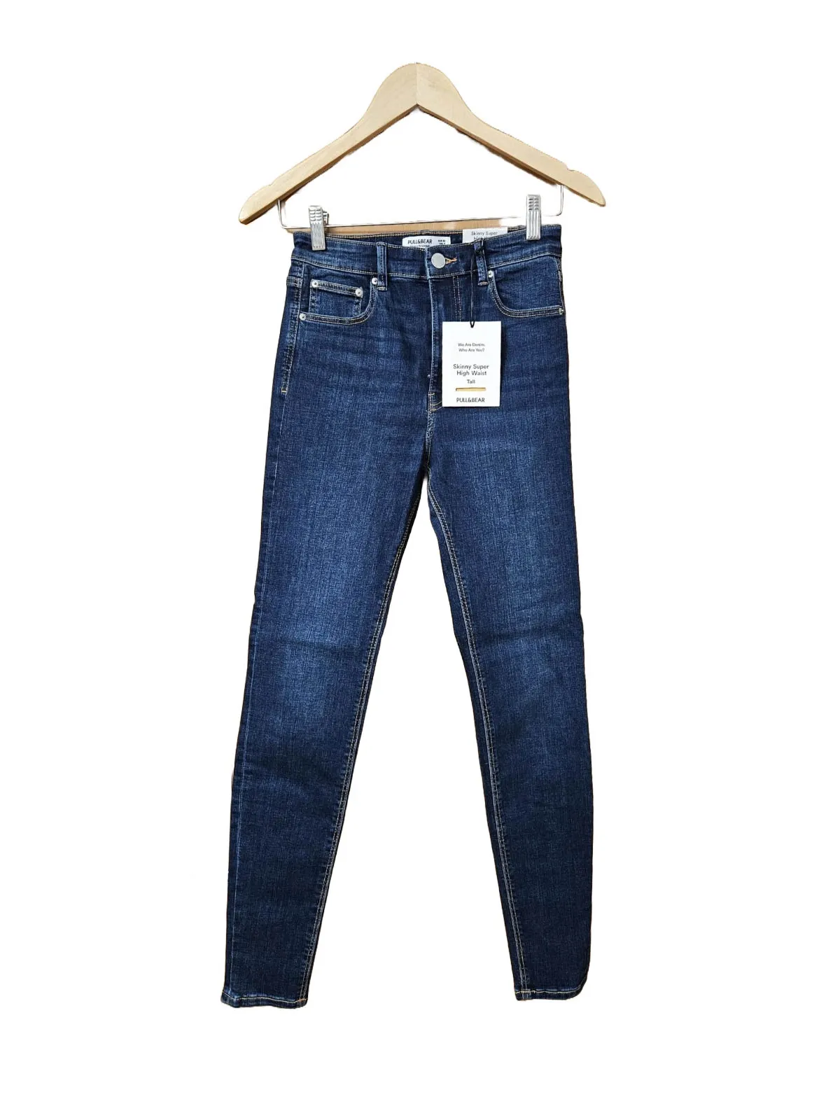 Blugi Zara EU 36 | Bleumarin, Lungi, Talie înaltă, Skinny fit, Bumbac