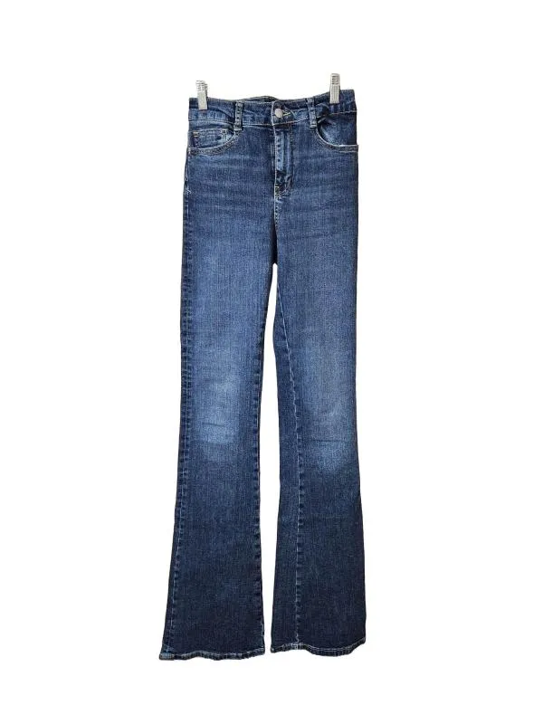 Blugi Zara EU 34 | Bleumarin, Lungi, Talie înaltă, Flared (Evazați) fit, Bumbac