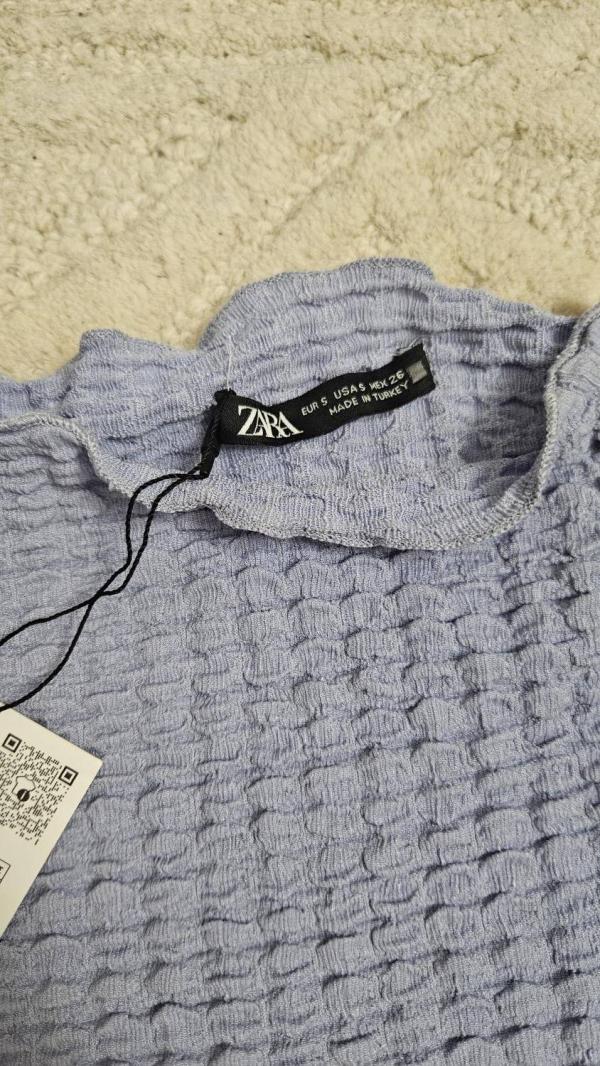 Maiou Zara S | Bleu, Normal, Fără mâneci, Poliester - Image 7