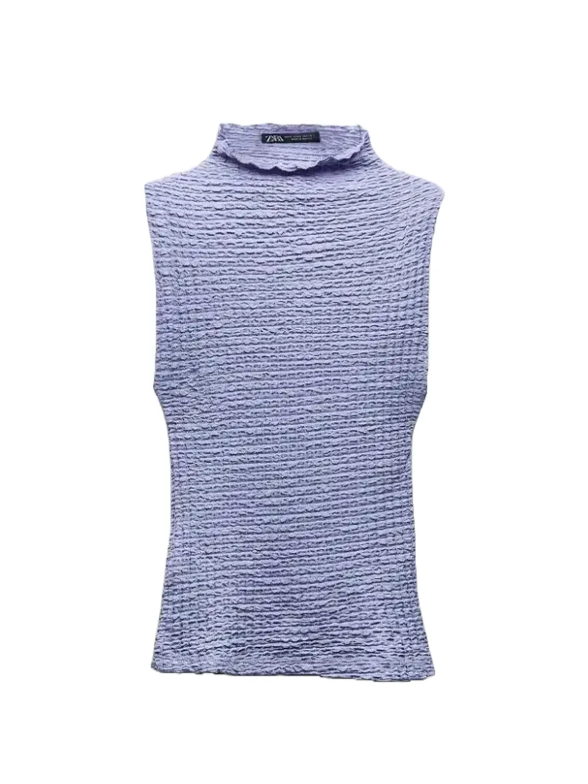Maiou Zara S | Bleu, Normal, Fără mâneci, Poliester