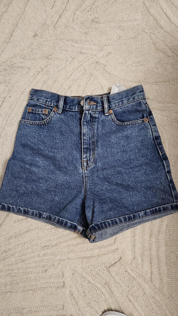 Blugi Pull&Bear EU 32 | Albastru, Scurți, Talie înaltă, Bumbac - Image 2