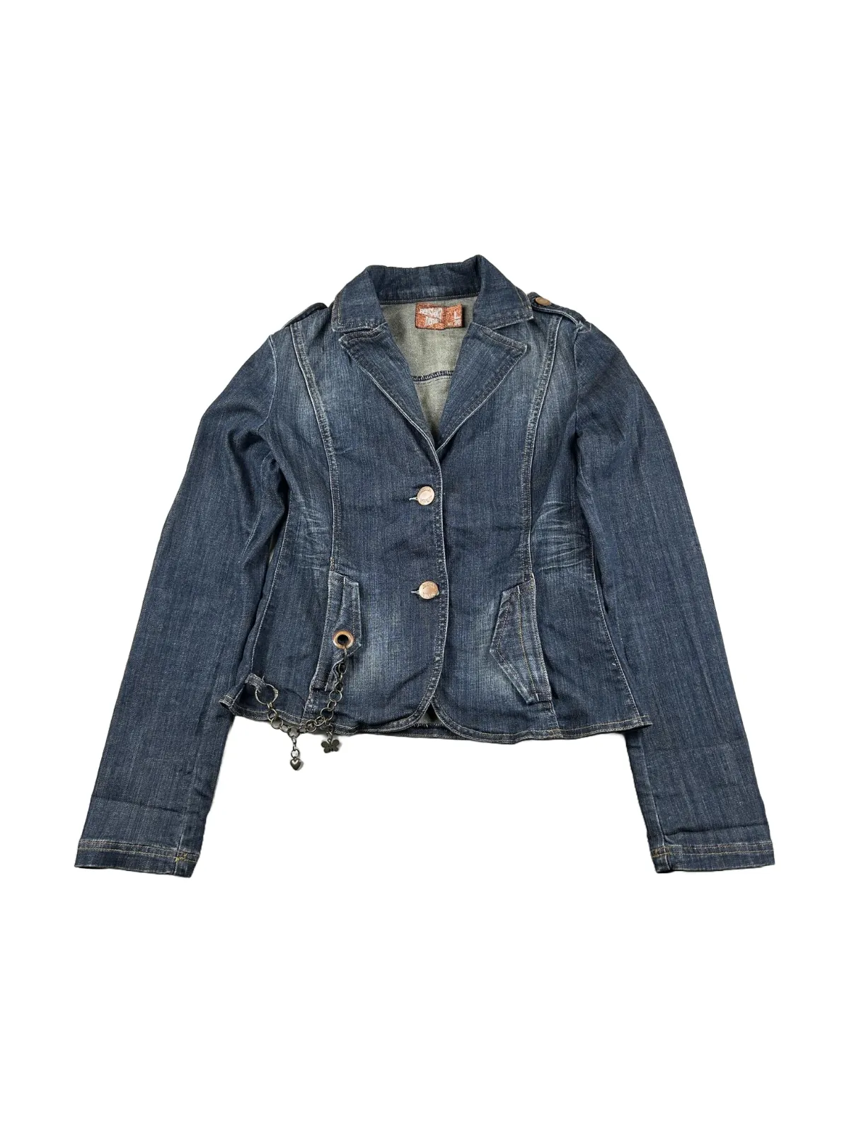 Geacă din denim Bershka L | Albastru, Fără glugă
