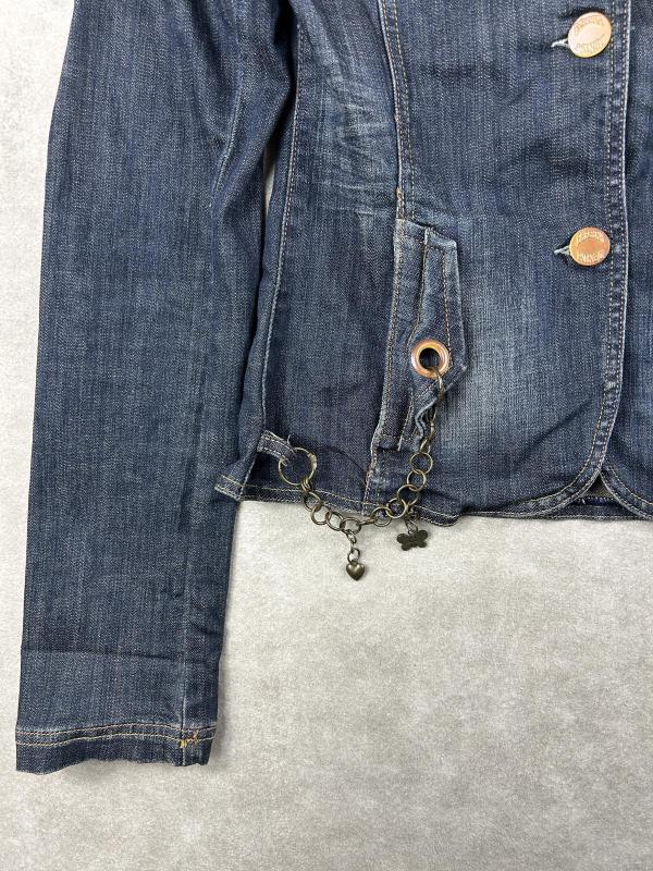 Geacă din denim Bershka L | Albastru, Fără glugă - Image 4