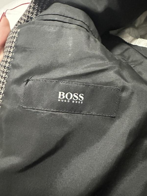 Sacou de costum Hugo Boss L | Gri, Monocrom, Lână - Image 6