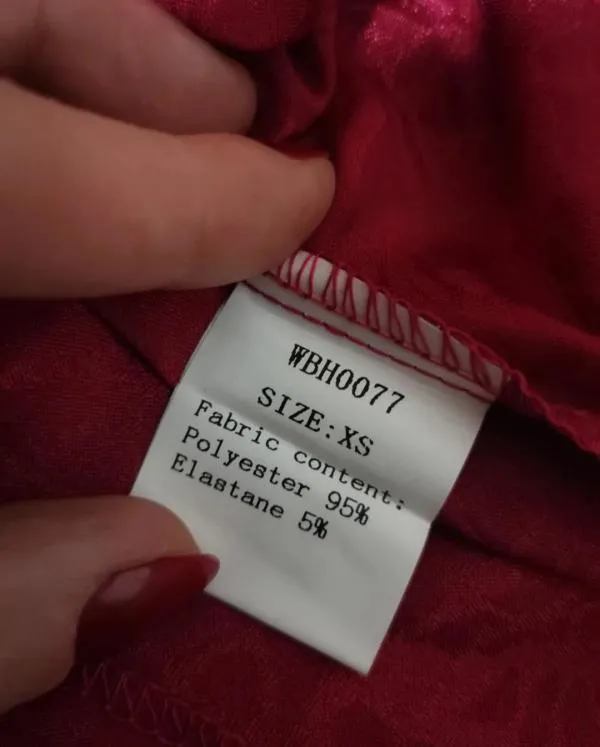 Rochie de ocazie Shein XS | Burgundy, Mini, Mânecă lungă, Cu decupaje, Elastan - Image 8