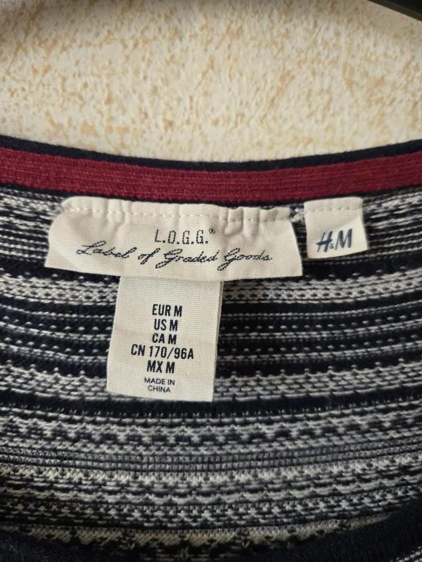 Rochie de iarnă H&M M | Bleumarin, Mini, Mânecă lungă, Bumbac - Image 4