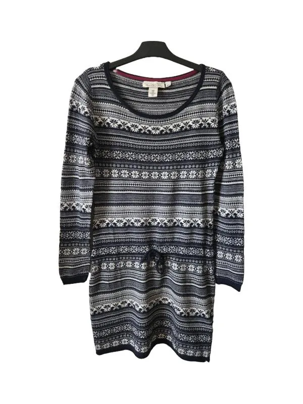 Rochie de iarnă H&M M | Bleumarin, Mini, Mânecă lungă, Bumbac