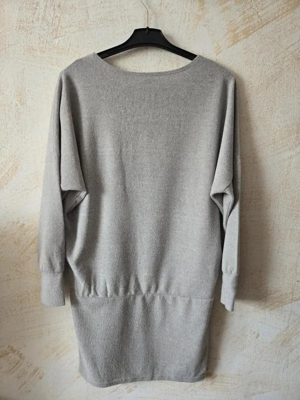 Rochie de iarnă Colloseum M | Gri, Mini, Mânecă trei sferturi, Poliester - Image 3