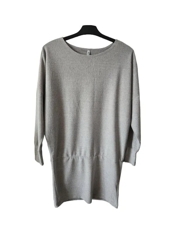 Rochie de iarnă Colloseum M | Gri, Mini, Mânecă trei sferturi, Poliester