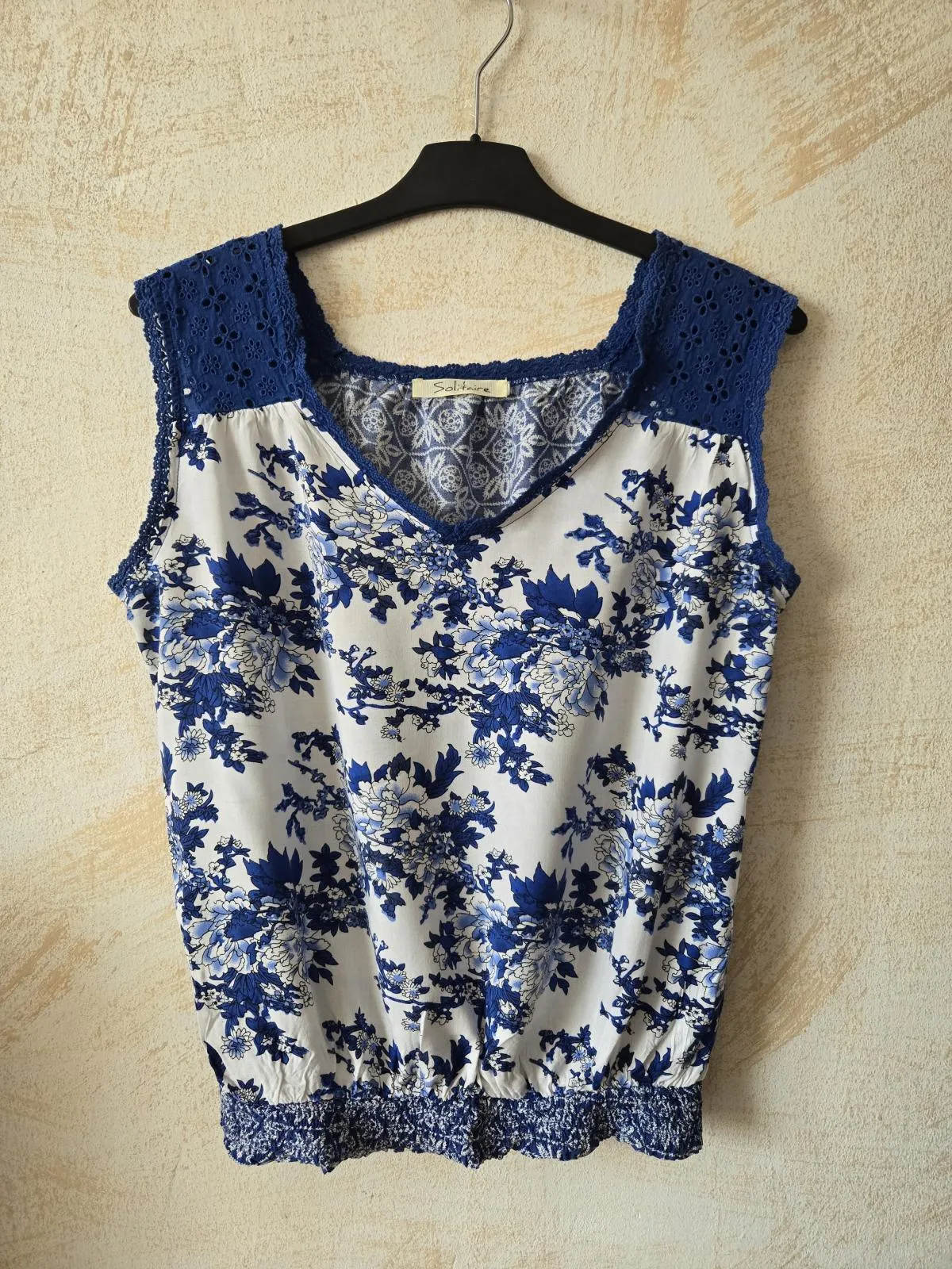 Maiou Solitaire S-M | Albastru, Normal, Bretele subțiri, Floral & Tropical - Image 2