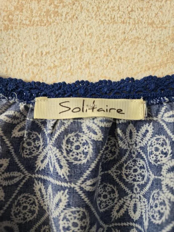 Maiou Solitaire S-M | Albastru, Normal, Bretele subțiri, Floral & Tropical - Image 4
