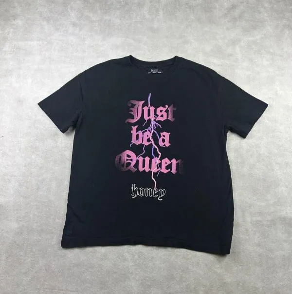 Tricou Bershka S | Negru, Normal, Mânecă scurtă - Image 2