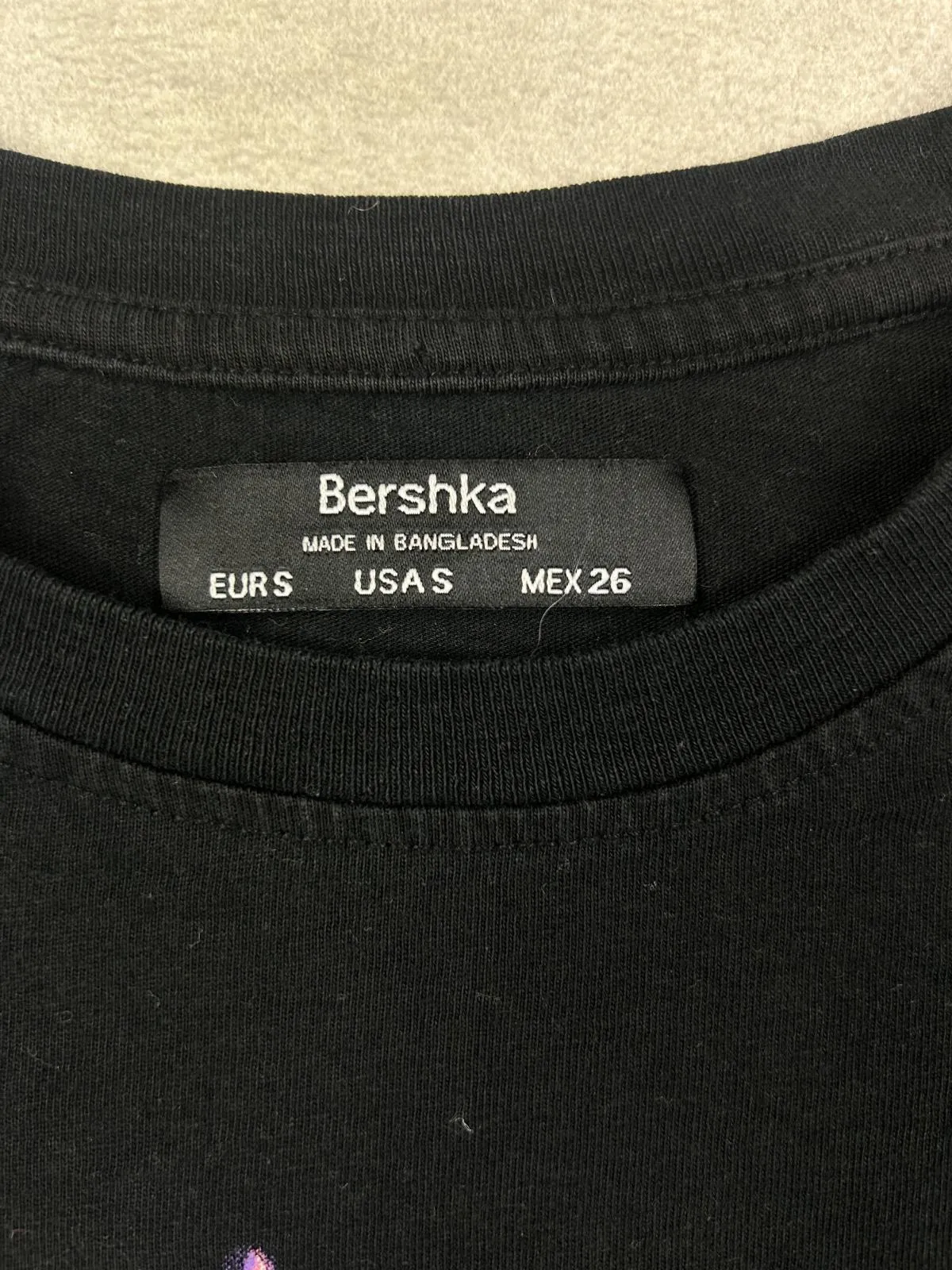 Tricou Bershka S | Negru, Normal, Mânecă scurtă - Image 4