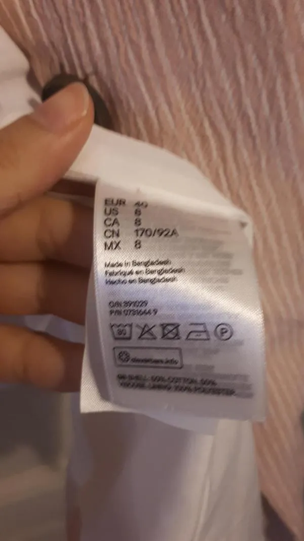 Sacou H&M EU 38 | Roz, Normal, Mânecă lungă, Dungi - Image 11