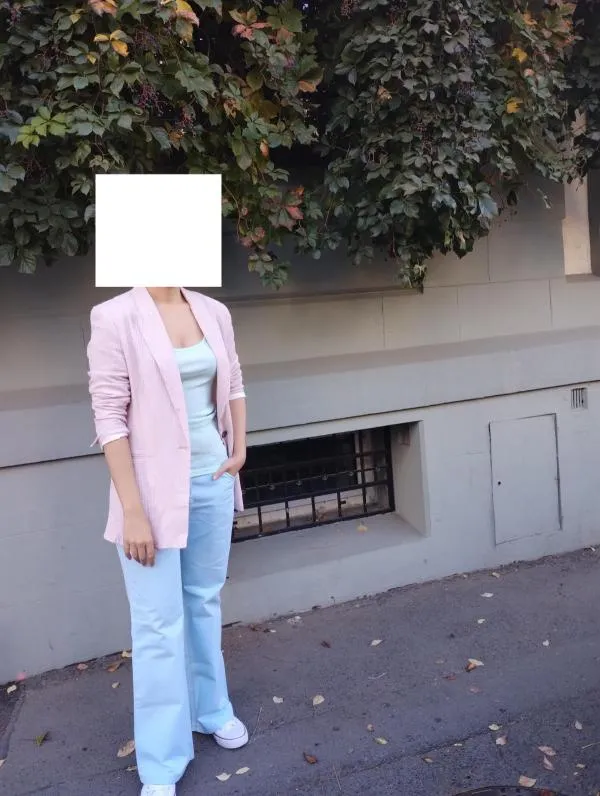 Sacou H&M EU 38 | Roz, Normal, Mânecă lungă, Dungi - Image 12