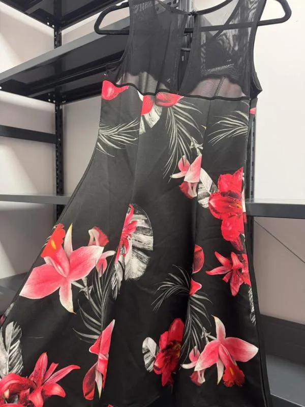 Rochie de seară Quiz EU 36 | Multicolor, Mini, Fără mâneci, Floral & Tropical, Transparent, Poliester - Image 7