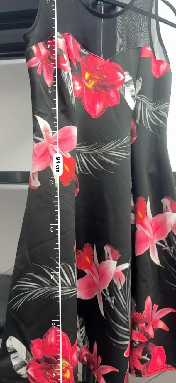 Rochie de seară Quiz EU 36 | Multicolor, Mini, Fără mâneci, Floral & Tropical, Transparent, Poliester - Image 10