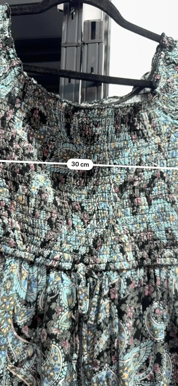 Rochie de vară Xhilaration EU 36 | Multicolor, Mini, Mânecă scurtă, Floral & Tropical, Poliester - Image 6