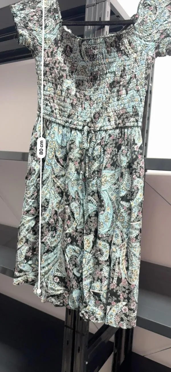 Rochie de vară Xhilaration EU 36 | Multicolor, Mini, Mânecă scurtă, Floral & Tropical, Poliester - Image 7