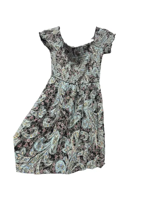 Rochie de vară Xhilaration EU 36 | Multicolor, Mini, Mânecă scurtă, Floral & Tropical, Poliester