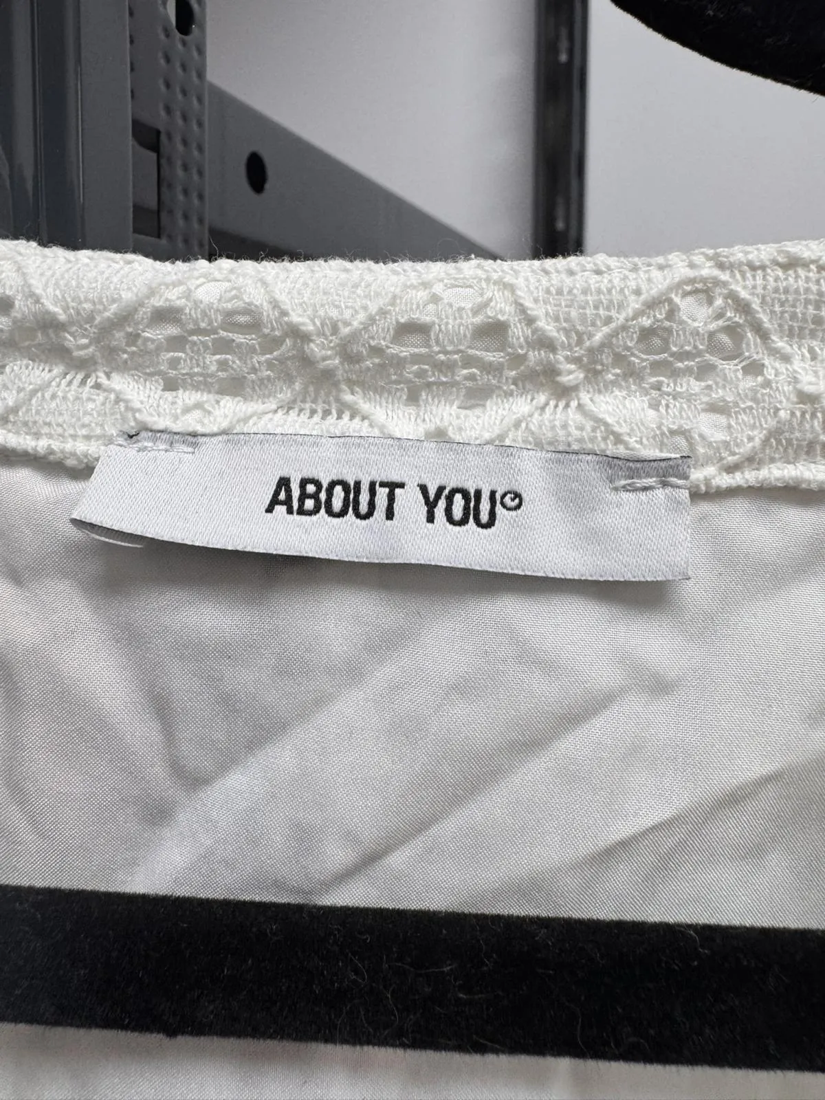 Rochie de vară About You EU 34 | Alb, Mini, Mânecă trei sferturi, Dantelă, Poliamidă - Image 7