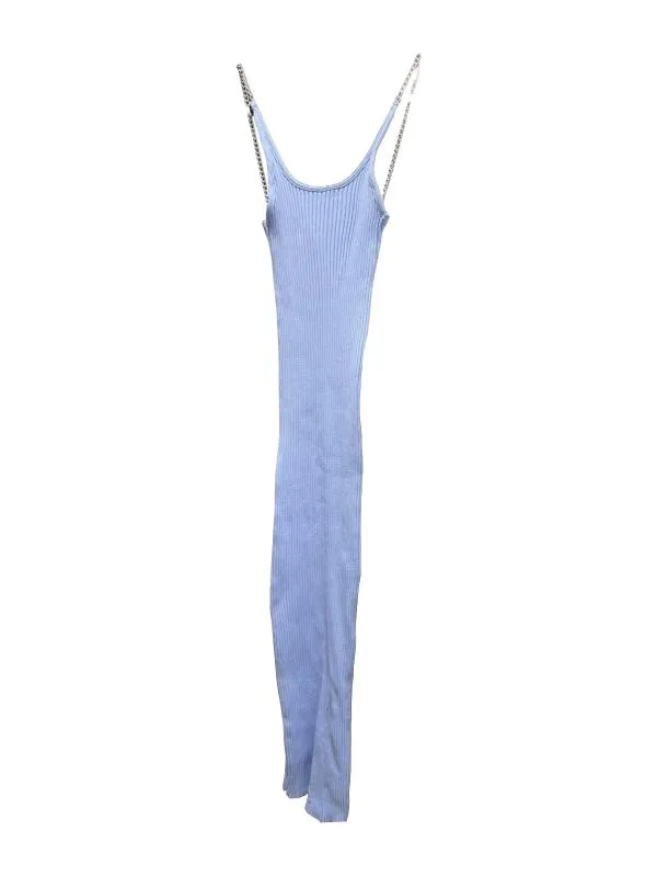 Rochie dreaptă DeeZee EU 38 | Bleu, Midi, Bretele subțiri, Acrilic
