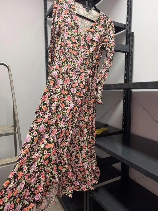 Rochie casual AMISU EU 38 | Multicolor, Midi, Mânecă lungă, Floral & Tropical, Design petrecut, Poliester - Image 2