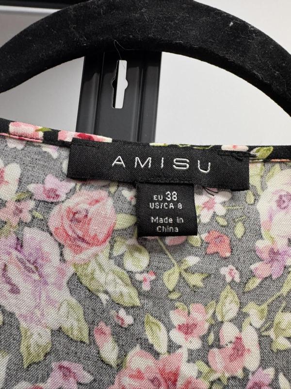 Rochie casual AMISU EU 38 | Multicolor, Midi, Mânecă lungă, Floral & Tropical, Design petrecut, Poliester - Image 3